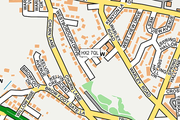 HX2 7QL map - OS OpenMap – Local (Ordnance Survey)
