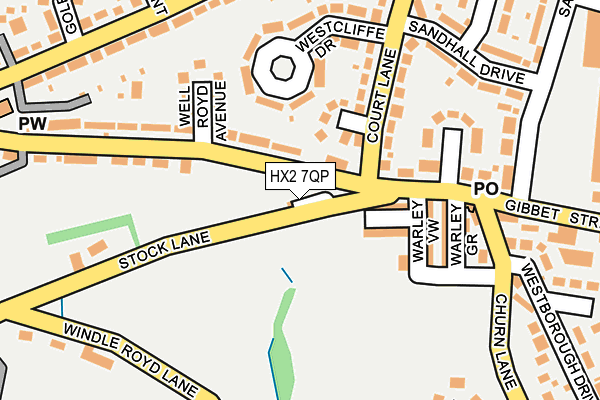 HX2 7QP map - OS OpenMap – Local (Ordnance Survey)