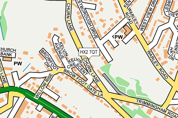 HX2 7QT map - OS OpenMap – Local (Ordnance Survey)