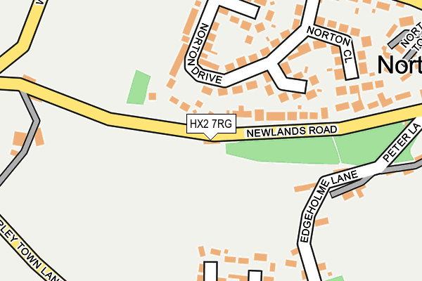 HX2 7RG map - OS OpenMap – Local (Ordnance Survey)