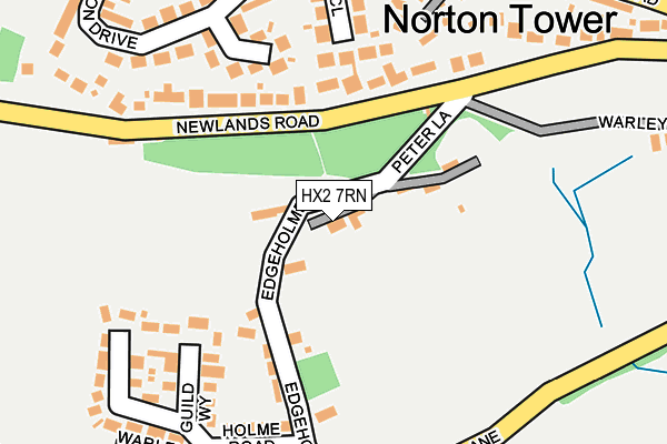 HX2 7RN map - OS OpenMap – Local (Ordnance Survey)