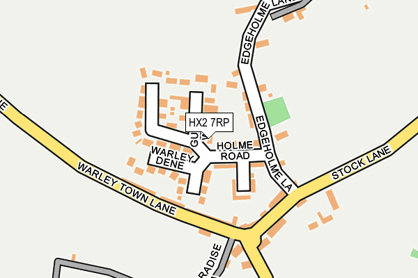 HX2 7RP map - OS OpenMap – Local (Ordnance Survey)