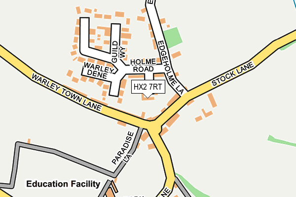 HX2 7RT map - OS OpenMap – Local (Ordnance Survey)