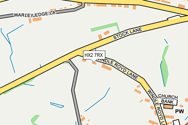 HX2 7RX map - OS OpenMap – Local (Ordnance Survey)