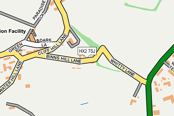 HX2 7SJ map - OS OpenMap – Local (Ordnance Survey)