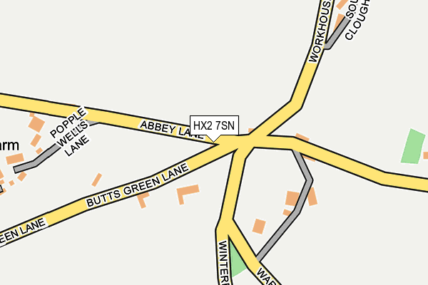 HX2 7SN map - OS OpenMap – Local (Ordnance Survey)