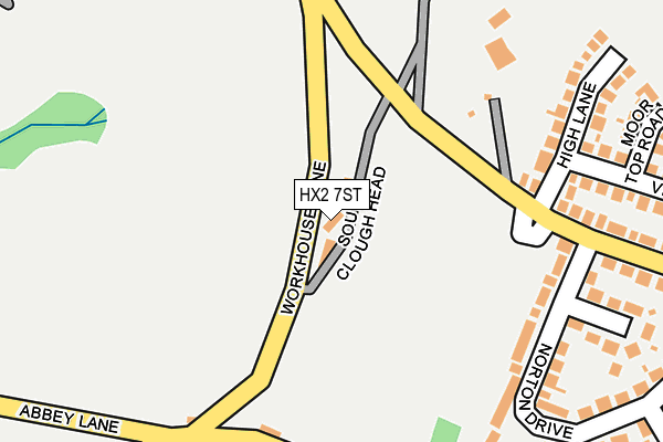 HX2 7ST map - OS OpenMap – Local (Ordnance Survey)