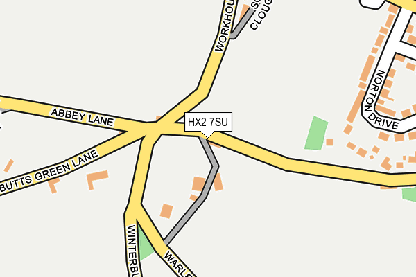 HX2 7SU map - OS OpenMap – Local (Ordnance Survey)
