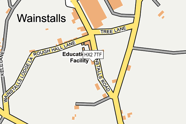 HX2 7TF map - OS OpenMap – Local (Ordnance Survey)