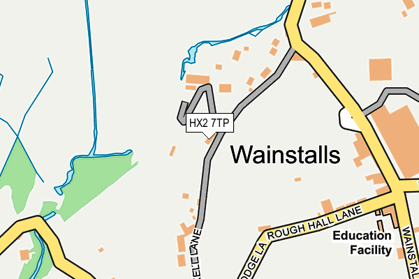 HX2 7TP map - OS OpenMap – Local (Ordnance Survey)