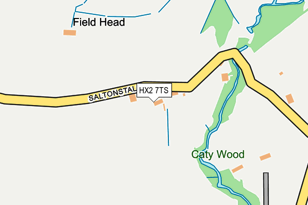 HX2 7TS map - OS OpenMap – Local (Ordnance Survey)