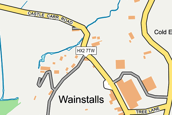 HX2 7TW map - OS OpenMap – Local (Ordnance Survey)