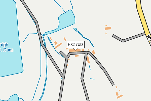 HX2 7UD map - OS OpenMap – Local (Ordnance Survey)