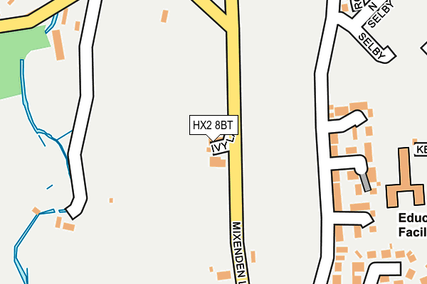 HX2 8BT map - OS OpenMap – Local (Ordnance Survey)