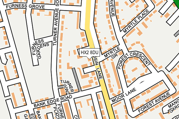 HX2 8DU map - OS OpenMap – Local (Ordnance Survey)