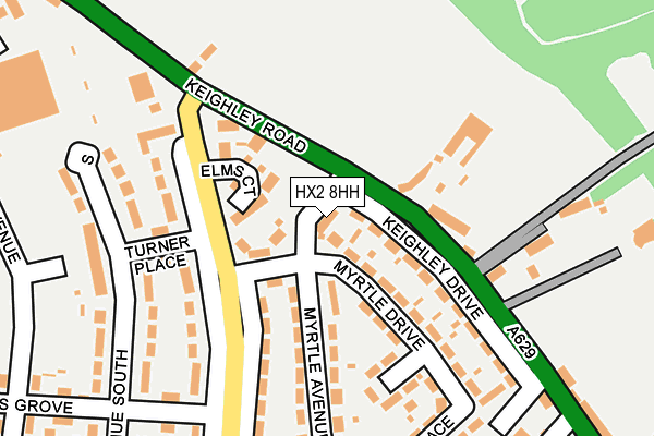HX2 8HH map - OS OpenMap – Local (Ordnance Survey)