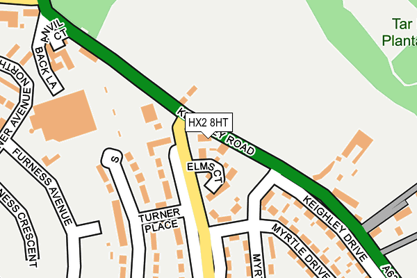 HX2 8HT map - OS OpenMap – Local (Ordnance Survey)