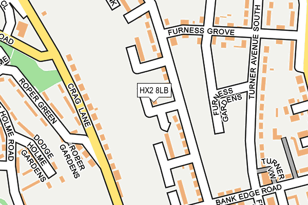 HX2 8LB map - OS OpenMap – Local (Ordnance Survey)