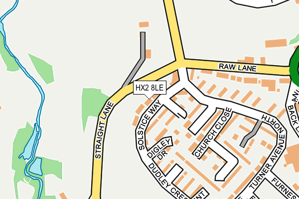 HX2 8LE map - OS OpenMap – Local (Ordnance Survey)