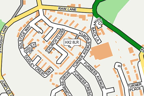 HX2 8LR map - OS OpenMap – Local (Ordnance Survey)