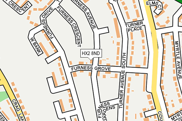 HX2 8ND map - OS OpenMap – Local (Ordnance Survey)