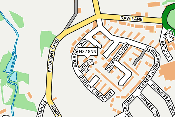 HX2 8NN map - OS OpenMap – Local (Ordnance Survey)