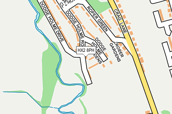 HX2 8PH map - OS OpenMap – Local (Ordnance Survey)