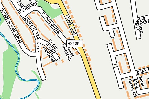 HX2 8PL map - OS OpenMap – Local (Ordnance Survey)