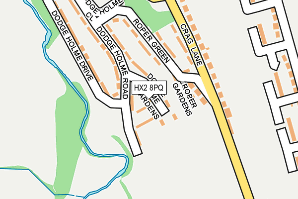 HX2 8PQ map - OS OpenMap – Local (Ordnance Survey)