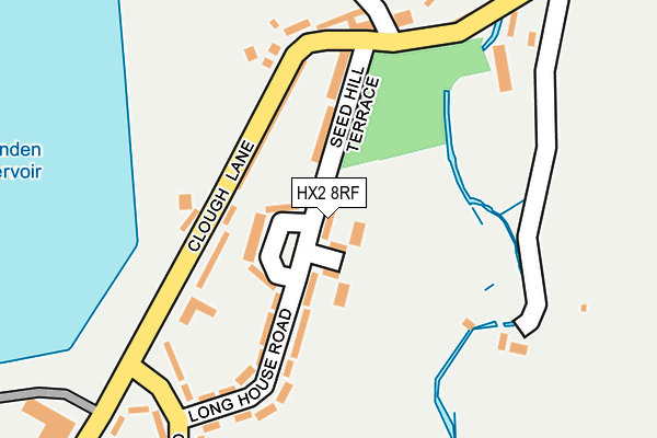 HX2 8RF map - OS OpenMap – Local (Ordnance Survey)