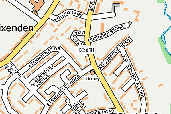 HX2 8RH map - OS OpenMap – Local (Ordnance Survey)