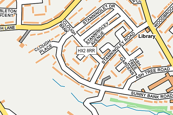 HX2 8RR map - OS OpenMap – Local (Ordnance Survey)