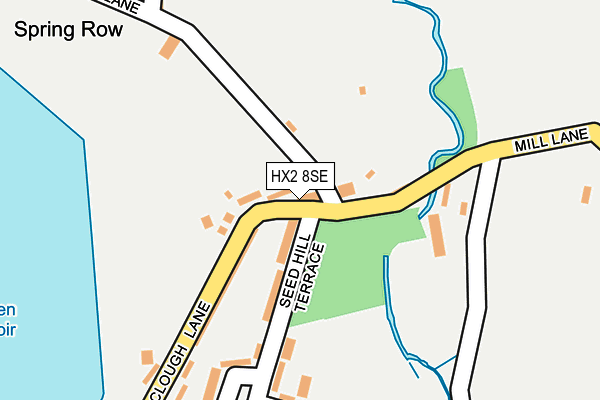 HX2 8SE map - OS OpenMap – Local (Ordnance Survey)