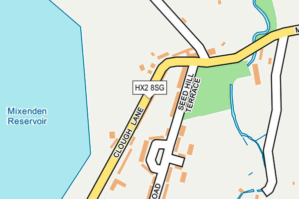 HX2 8SG map - OS OpenMap – Local (Ordnance Survey)