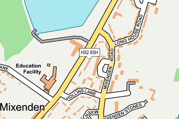 HX2 8SH map - OS OpenMap – Local (Ordnance Survey)