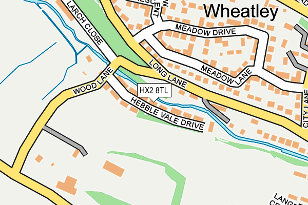 HX2 8TL map - OS OpenMap – Local (Ordnance Survey)