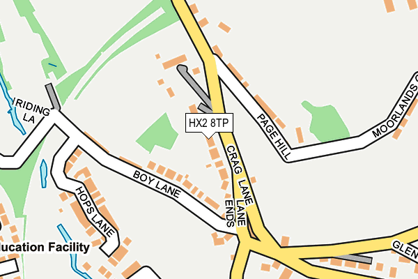 HX2 8TP map - OS OpenMap – Local (Ordnance Survey)