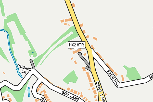 HX2 8TR map - OS OpenMap – Local (Ordnance Survey)