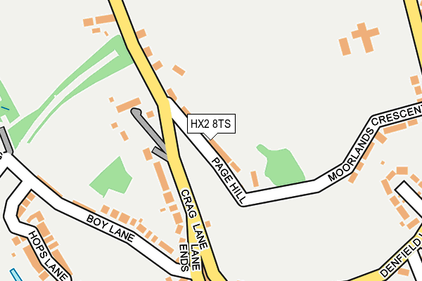 HX2 8TS map - OS OpenMap – Local (Ordnance Survey)