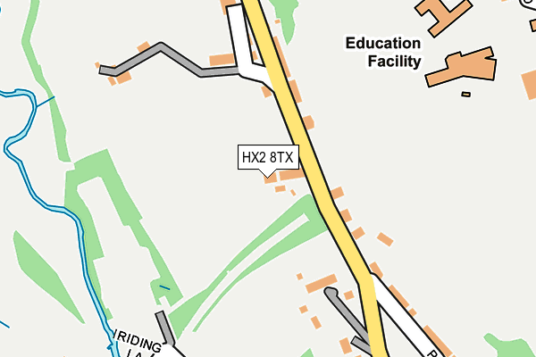 HX2 8TX map - OS OpenMap – Local (Ordnance Survey)