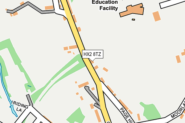 HX2 8TZ map - OS OpenMap – Local (Ordnance Survey)