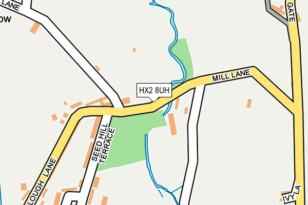 HX2 8UH map - OS OpenMap – Local (Ordnance Survey)