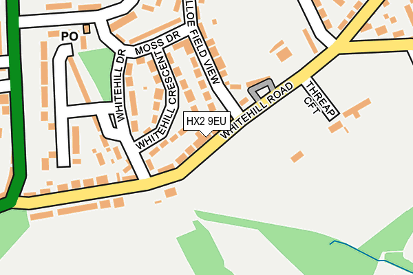 HX2 9EU map - OS OpenMap – Local (Ordnance Survey)