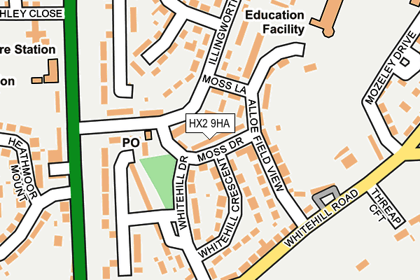 HX2 9HA map - OS OpenMap – Local (Ordnance Survey)