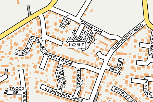 HX2 9HT map - OS OpenMap – Local (Ordnance Survey)