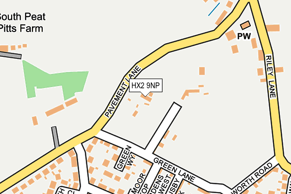 HX2 9NP map - OS OpenMap – Local (Ordnance Survey)