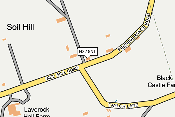 HX2 9NT map - OS OpenMap – Local (Ordnance Survey)