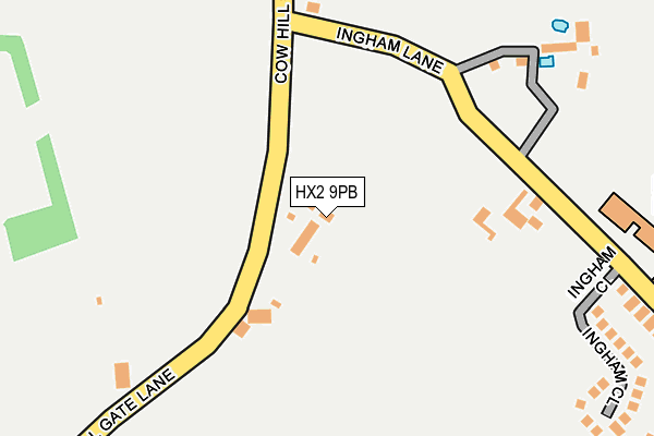 HX2 9PB map - OS OpenMap – Local (Ordnance Survey)