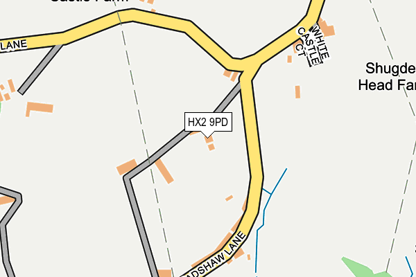 HX2 9PD map - OS OpenMap – Local (Ordnance Survey)