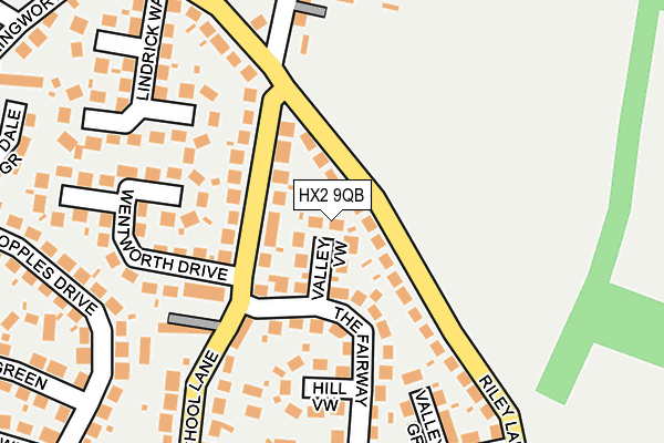 HX2 9QB map - OS OpenMap – Local (Ordnance Survey)
